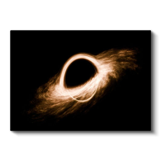 Kozmik Işık - Altın Halkası ile Kara Delik Kanvas Tablo