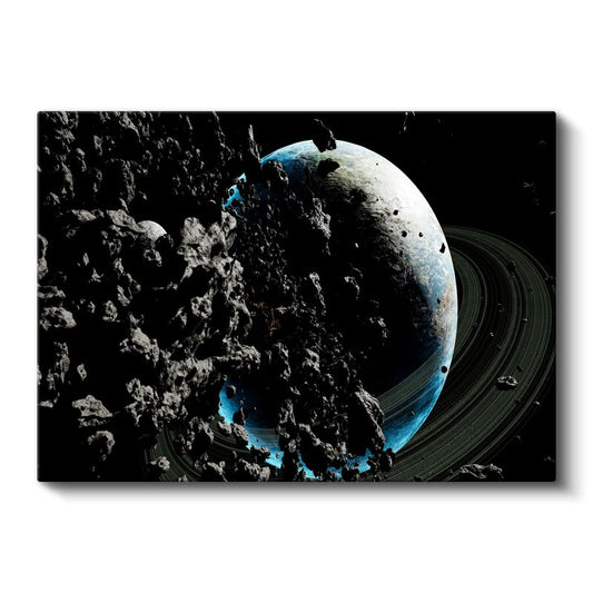 Kozmik Gezegen - Asteroit Kuşağı Kanvas Tablo
