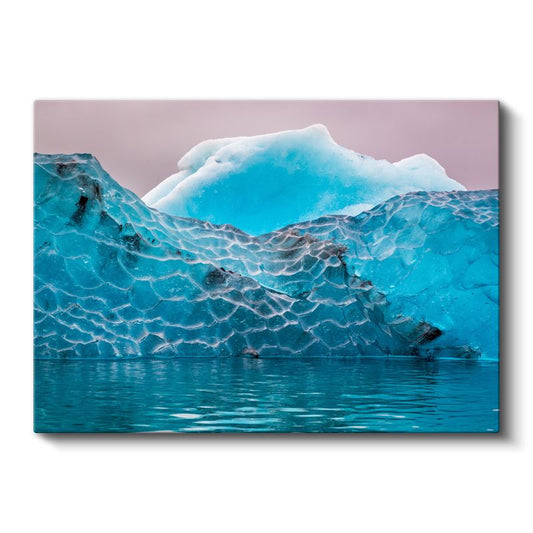 Turkuaz Buzul - Kristal Parlaklığında Kutup Manzarası Kanvas Tablo
