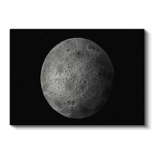 Ay Yüzeyi - Kraterlerle Dolu Gizemli Gökcismi Kanvas Tablo