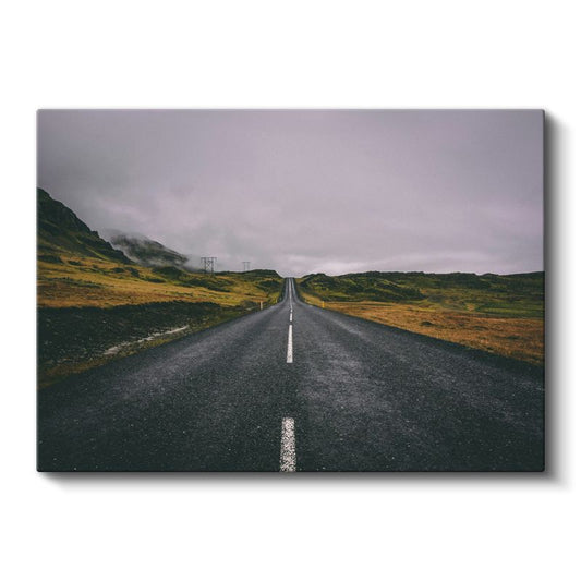 Uzun Yol - Sisli Dağlar Arasında Kanvas Tablo