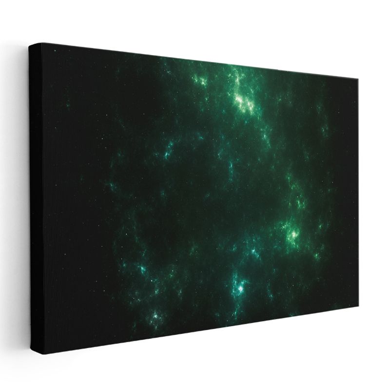 Yeşil Nebula - Uzay Derinlikleri Kanvas Tablo