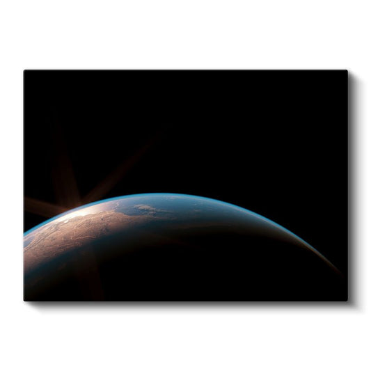 Mavi Gezegen - Uzaydan Dünya'nın Gündoğumu Kanvas Tablo