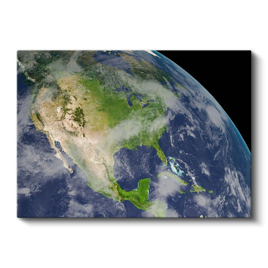 Mavi Gezegen - Uzaydan Dünya'nın Muhteşem Görünümü Kanvas Tablo