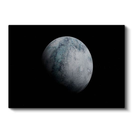 Buz Gezegeni - Mavi Tonlarda Kozmik Küre Kanvas Tablo