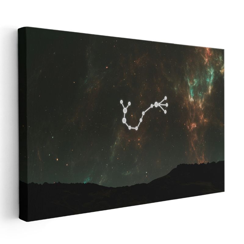 Yıldız Takımı - Gece Gökyüzünde Kozmik Işıltılar Kanvas Tablo