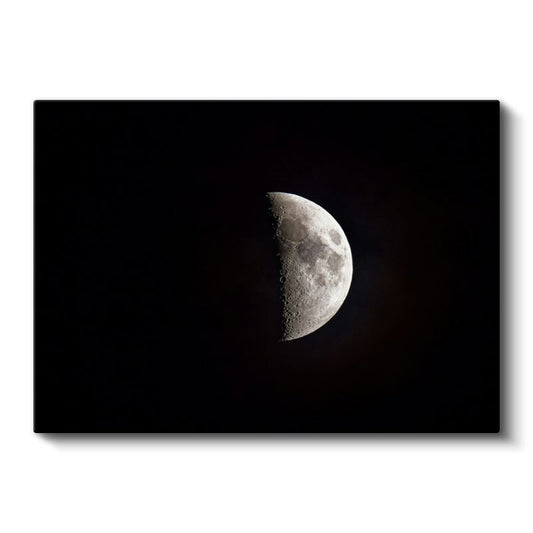 Hilal Ay - Gecenin Sessiz Bekçisinin Zarif Silüeti Kanvas Tablo
