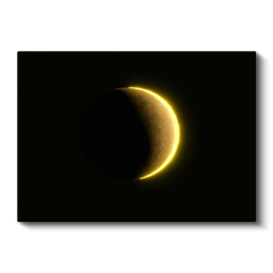 Güneş Tutulması - Altın Halkasıyla Parlayan Gök Cismi Kanvas Tablo
