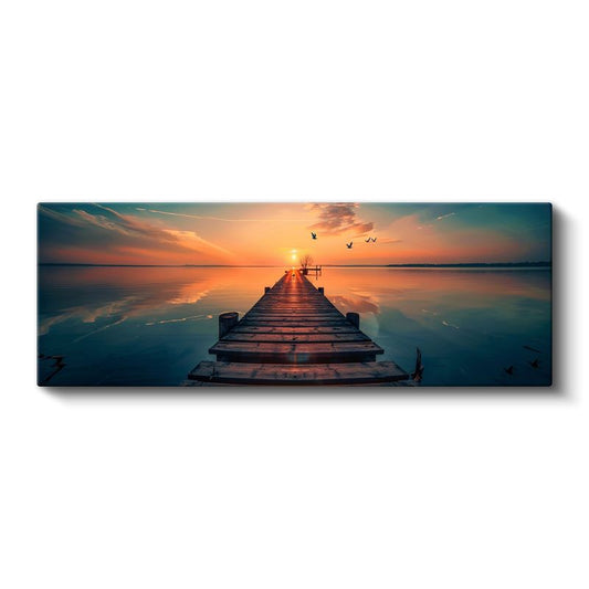Sonsuzluk İskelesi - Huzur Veren Gün Batımı Kanvas Tablo