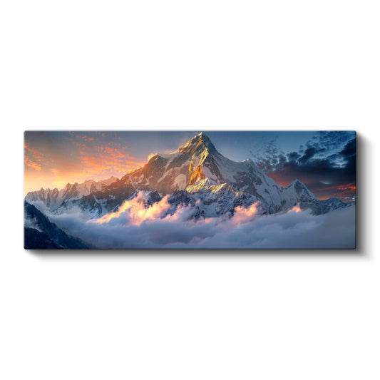 Bulutların Üstünde - İhtişamlı Dağ Zirvesi Kanvas Tablo