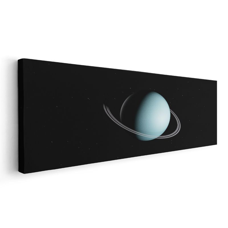 Satürn - Uzayın Derinliklerinde Halkalı Gezegen Kanvas Tablo