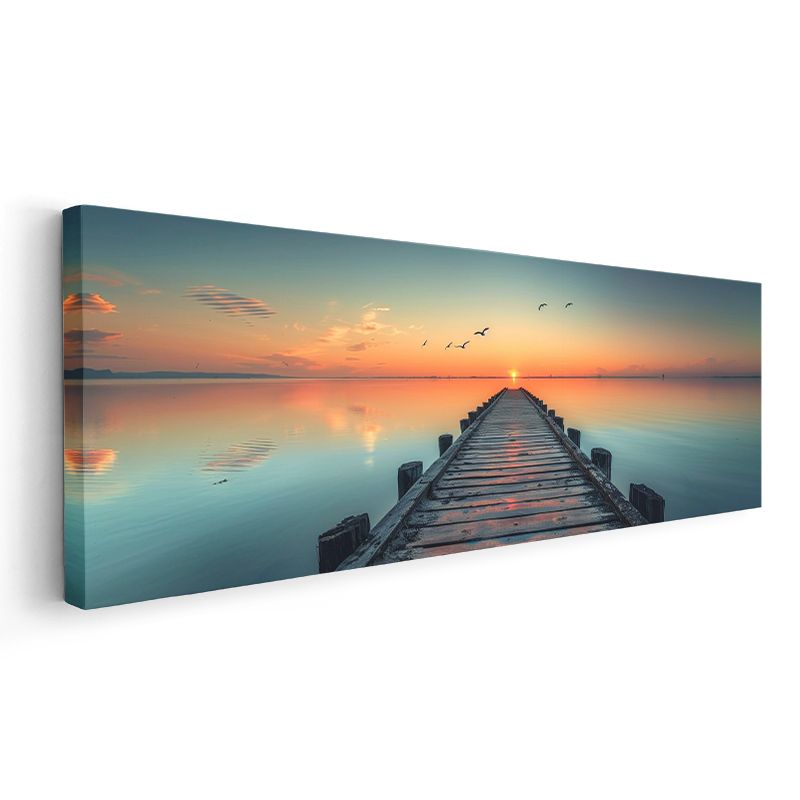 Gün Batımı İskelesi - Huzur Limanı Kanvas Tablo