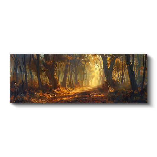 Altın Orman - Güneş Işınları Patikası Kanvas Tablo