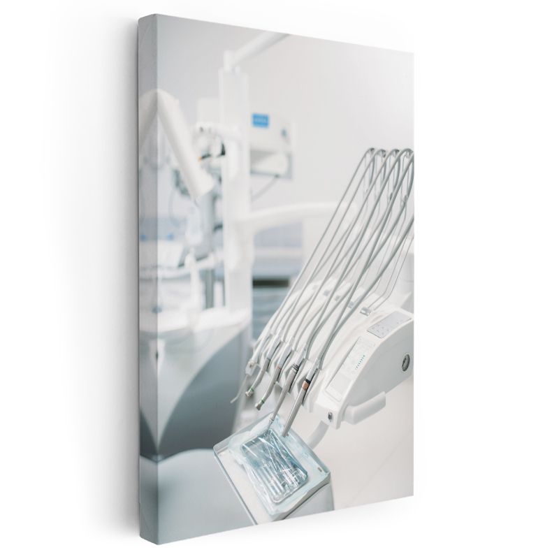 Diş Hekimi - Modern Diş Kliniği Ekipmanları Kanvas Tablo