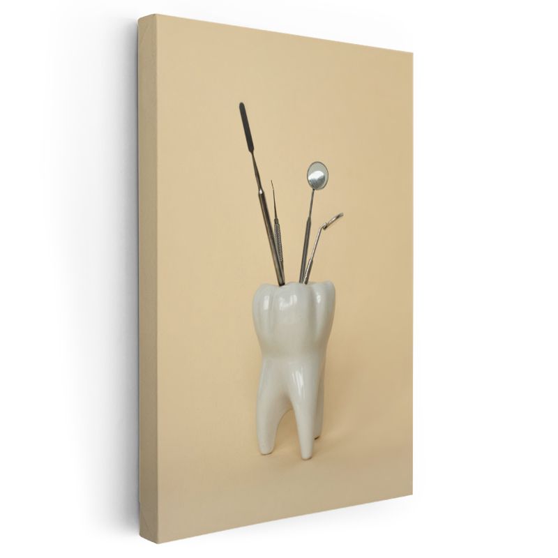 Diş Hekimi - Diş Tedavi Aletleri ve Ekipmanları Kanvas Tablo