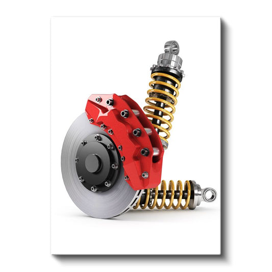 Otomotiv Tamircisi - Fren ve Süspansiyon Sistemi Kanvas Tablo