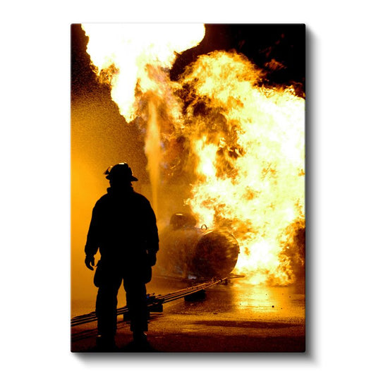 İtfaiyeci - Cesur Müdahale Anı Kanvas Tablo