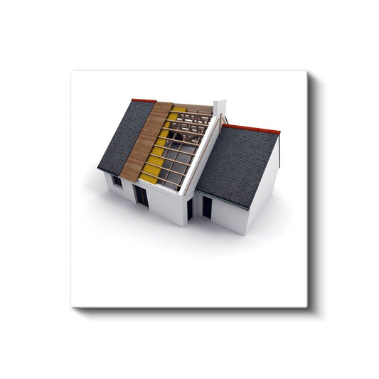 Mimar - Çatı Konstrüksiyonu ve Yalıtım Detayı Kanvas Tablo