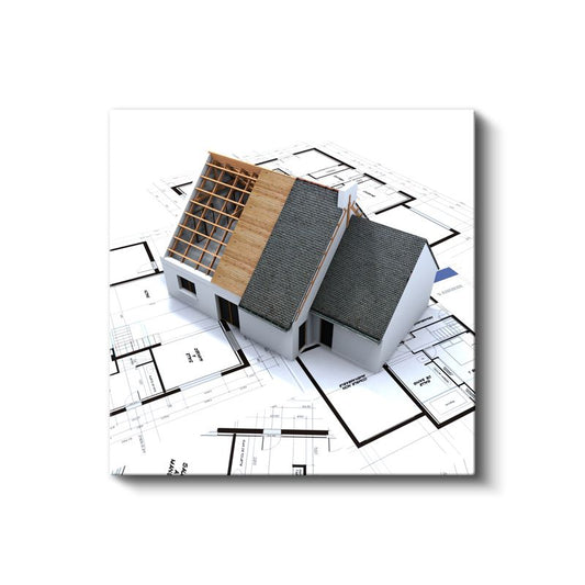 İnşaat Mühendisi - Konut Projesi ve Teknik Çizim Kanvas Tablo