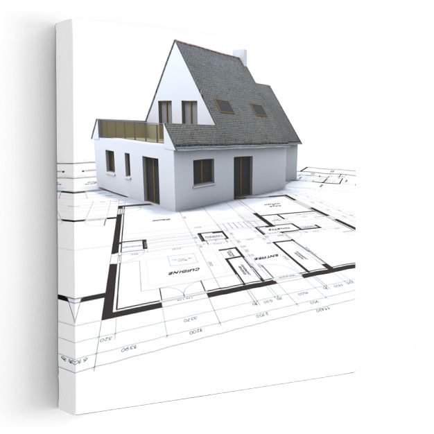Mimar - Çağdaş Konut Mimarisi ve Tasarım Detayları Kanvas Tablo