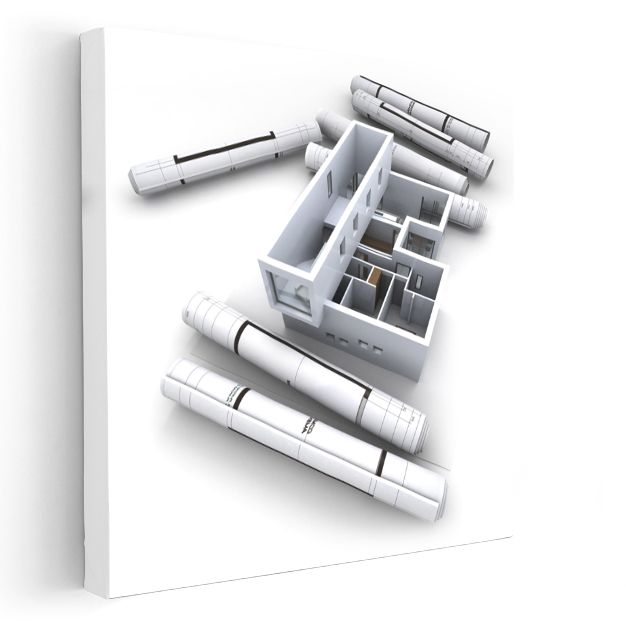 Mimar - Proje ve Maket Çalışması Kanvas Tablo