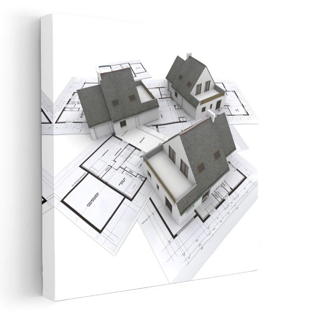 Mimar - Konut Projesi Maketleri Kanvas Tablo