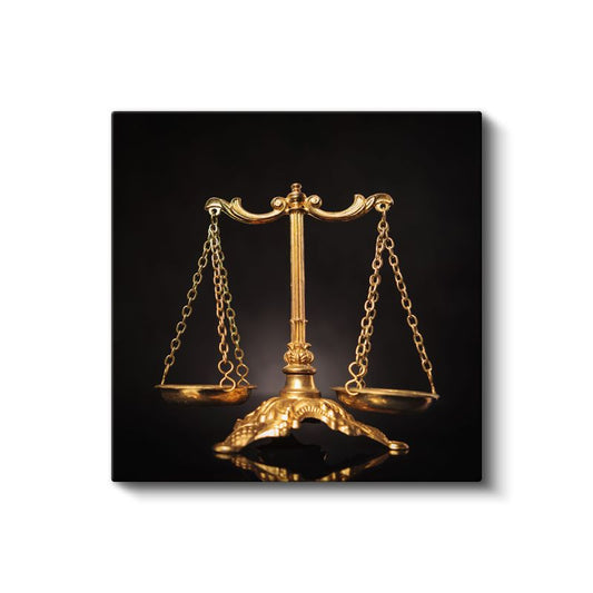 Avukat - Hukuk ve Adalet Sembolü Kanvas Tablo