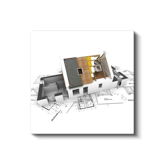 Mimar - Ev Tasarım Detayları Kanvas Tablo