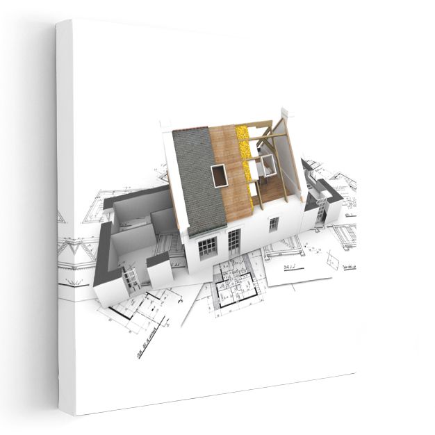 Mimar - Ev Tasarım Detayları Kanvas Tablo