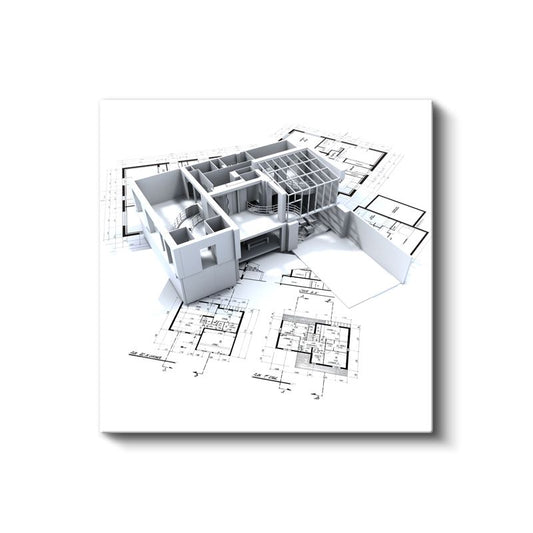 Mimar - 3D Bina Modeli ve Planlar Kanvas Tablo
