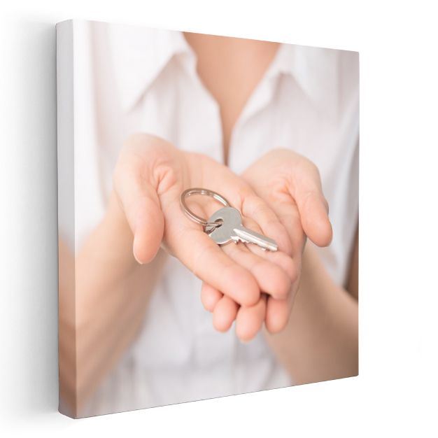 Emlakçı - Yeni Yuva Anahtarı Kanvas Tablo