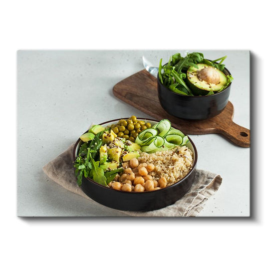 Diyetisyen - Dengeli Beslenme Tabağı Kanvas Tablo