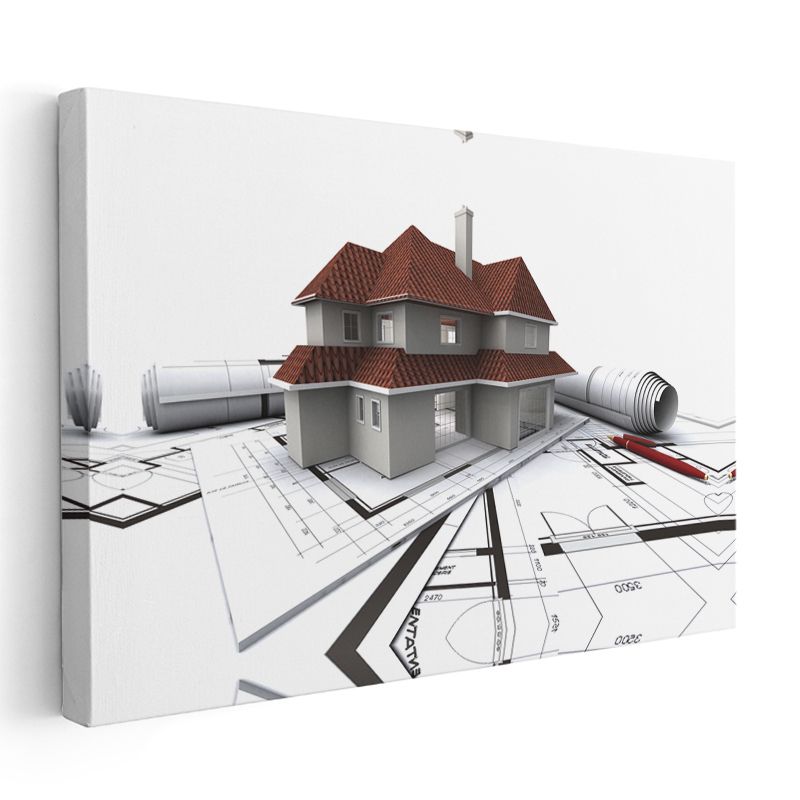 İnşaat Mühendisi - Yapı Projelendirme Süreci Kanvas Tablo