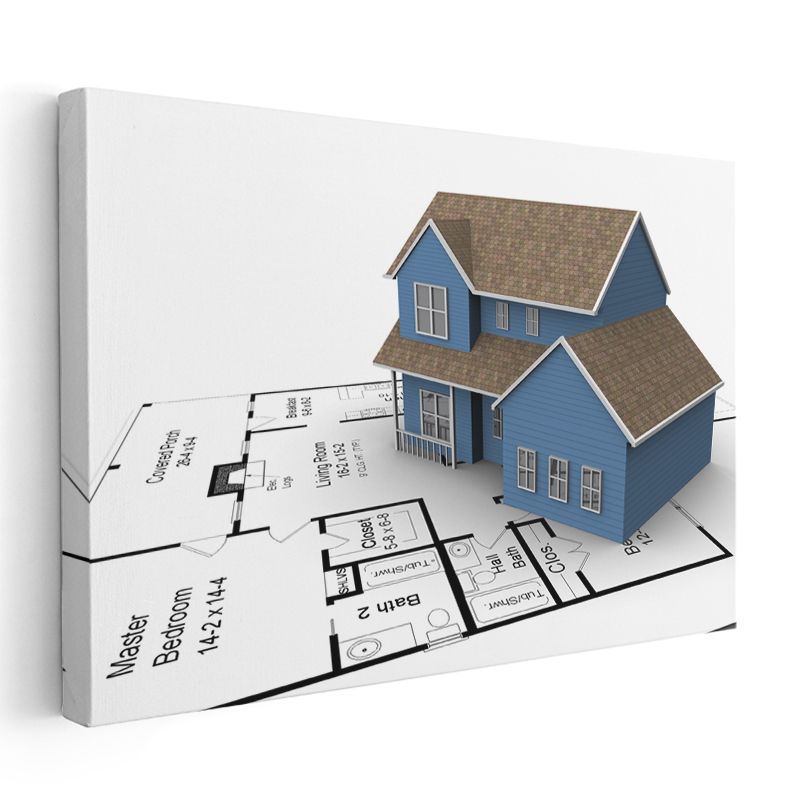 Emlak Geliştirici - Konut Projesi Planlama Kanvas Tablo