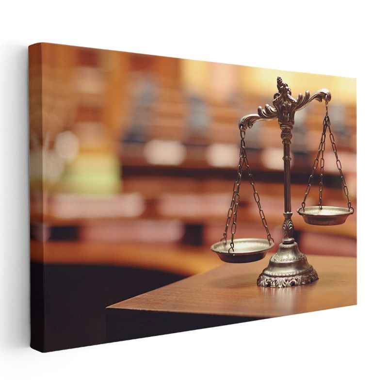 Avukat - Klasik Adalet Terazisi Kanvas Tablo