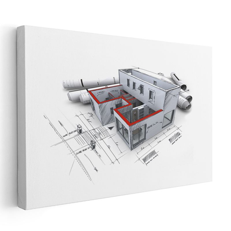 Mimar - Yenilikçi Yapı Tasarımı ve Mimari Detaylar Kanvas Tablo