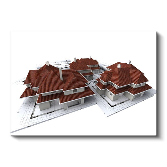 Mimar - Çoklu Konut Projesi Tasarımı Kanvas Tablo