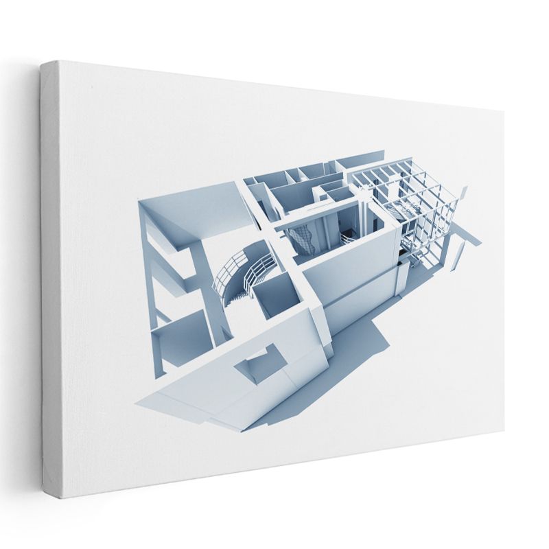 İnşaat Mühendisi - Modern Bina Konstrüksiyonu Kanvas Tablo