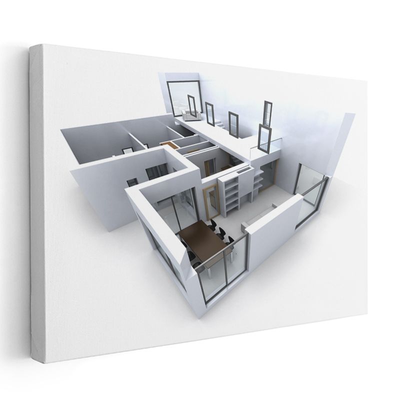 İç Mimar - Modern Yaşam Alanı Tasarımı Kanvas Tablo