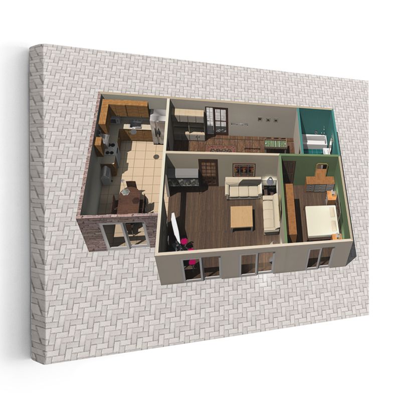 İç Mimar - Yaşam Alanı Planlaması Kanvas Tablo