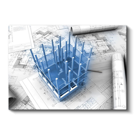 Mimar - Bina Projelendirme Süreci Kanvas Tablo