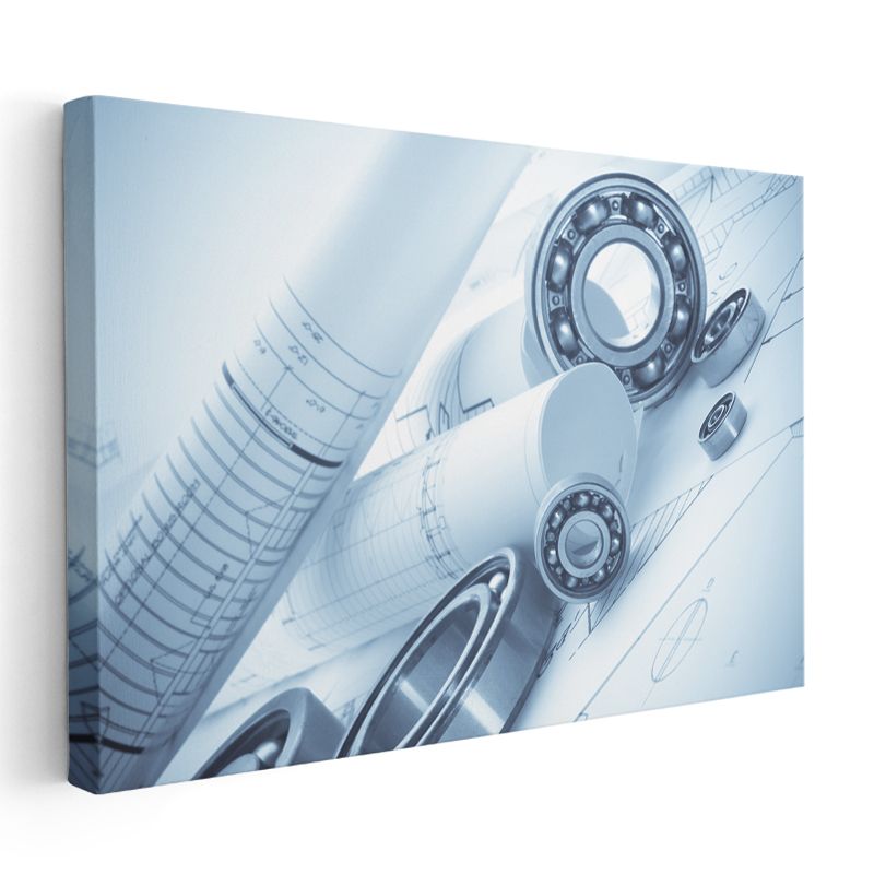 Makine Mühendisi - Teknik Çizim ve Parçalar Kanvas Tablo