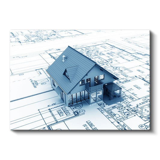 Mimar - Ev Projesi Tasarımı Kanvas Tablo