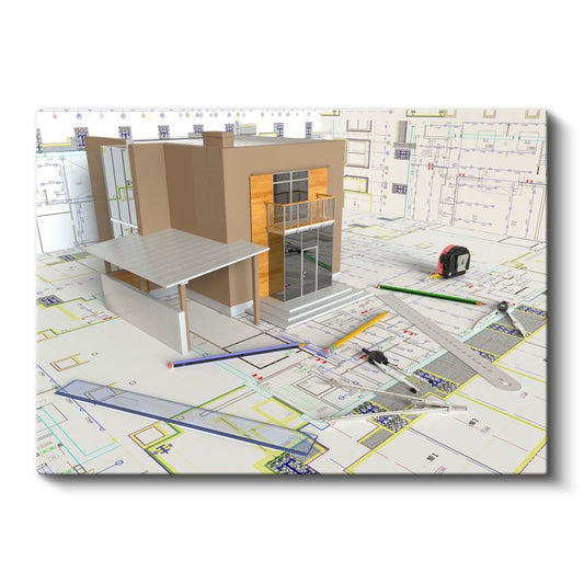 Mimar - Çağdaş Yapı Mimarisi ve Tasarım İlkeleri Kanvas Tablo
