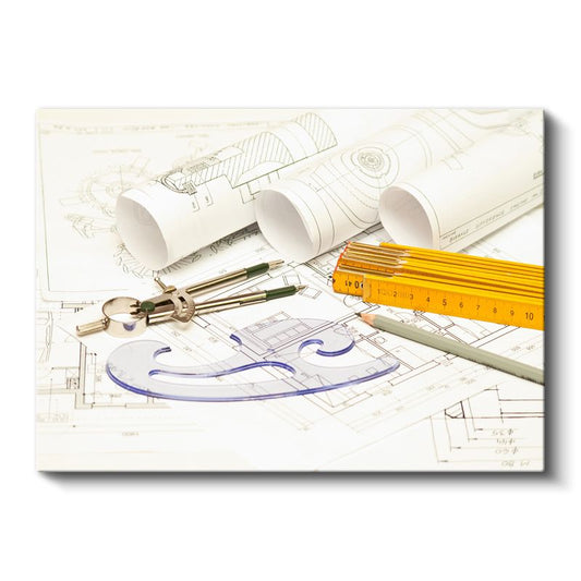 Mimar - Teknik Çizim Sanatı Kanvas Tablo