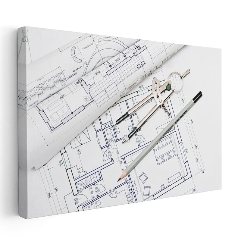 Mimar - Hassas Ölçüm ve Tasarım Kanvas Tablo