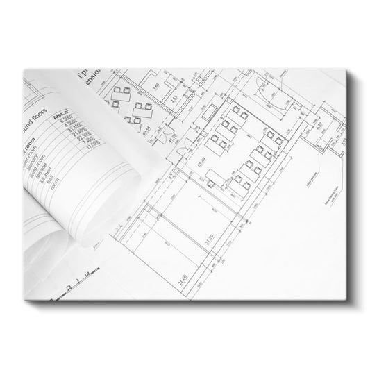 Mimar - Yapı Planları ve Teknik Çizimler Kanvas Tablo
