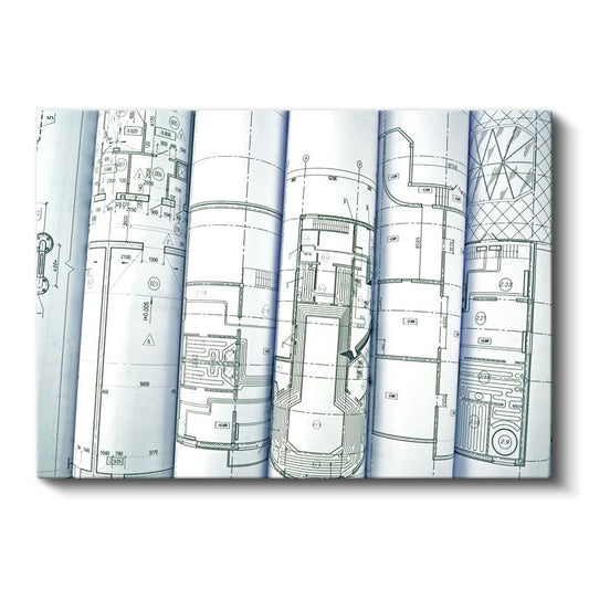 Mimar - Proje Arşivi ve Teknik Çizimler Kanvas Tablo