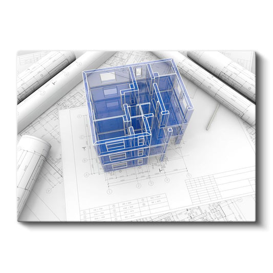 Mimar - 3D Bina Modelleme Projesi Kanvas Tablo