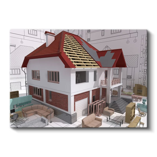 Mimar - Konforlu Modern Konut Tasarımı ve Detayları Kanvas Tablo
